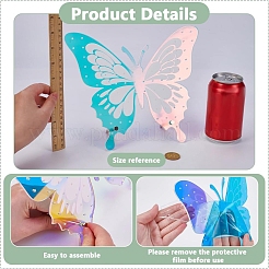 1 Bag Butterfly Laser Acrylic Slant Back Jewelry Earrings Display Stands&nbsp;ODIS-FG0002-02