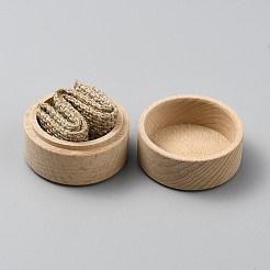 Column Wooden Ring Display Box&nbsp;CON-WH0095-112