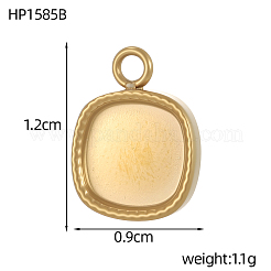 304 Stainless Steel Pendant Cabochon Settings&nbsp;STAS-OY008-75G