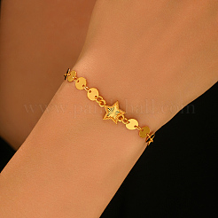 Brass Star Link Bracelets&nbsp;WL3635-2