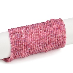 Faceted Rondelle Natural Red Tourmaline Bead Strands&nbsp;G-F289-45