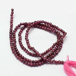 Natural Garnet Beads Strands&nbsp;G-N0213-04-2mm