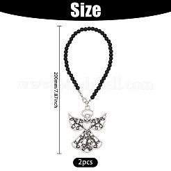 2Pcs Glass Bead Hanging Ornaments&nbsp;HJEW-GL00020