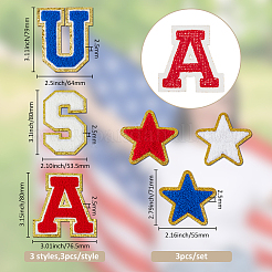 Dollar Sign Computerized Embroidery Cloth Self Adhesive Patches&nbsp;PATC-FH0001-25