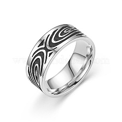 Retro 201 Stainless Steel Enamel Finger Rings for Men&nbsp;FS-WG366A7-11