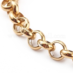 Women's 304 Stainless Steel Rolo Chain Bracelets&nbsp;BJEW-JB05995-01