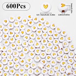 600Pcs Opaque Acrylic Beads&nbsp;PACR-SP0001-02B