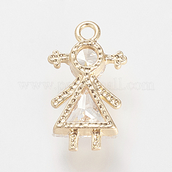 Brass Cubic Zirconia Pendants&nbsp;ZIRC-R015-069G