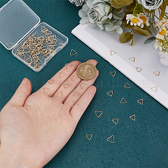 100Pcs 2 Styles Brass Triangle Linking Ring&nbsp;FIND-PH0020-38
