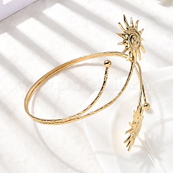 304 Stainless Steel Arm Cuff Bangles for Women&nbsp;BJEW-B152-01G-A