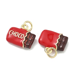 Brass Enamel Charms&nbsp;KK-F933-10G