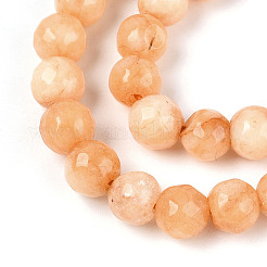 Dyed Natural White Jade Beads Strands&nbsp;G-T139-6mm-60-08