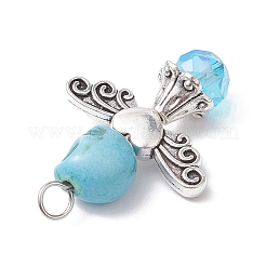 Synthetic Turquoise & Glass Pendants&nbsp;PALLOY-TA00113-02