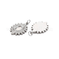 304 Stainless Steel Pendant Enamel Settings&nbsp;STAS-N097-184P