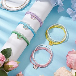 3Pcs Glass Seed Beaded Stretch Bracelets for Women&nbsp;BJEW-JB11437