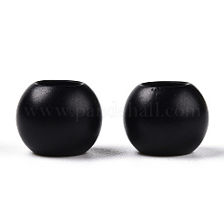 Matte Spray Painted Acrylic European Beads&nbsp;X-ACRP-Q017-03A-01