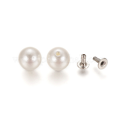 ABS Plastic Imitation Pearl Rivet Studs&nbsp;LS-KY-L076-B-01