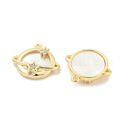 Brass Pave Shell Pendants&nbsp;KK-Z044-02G