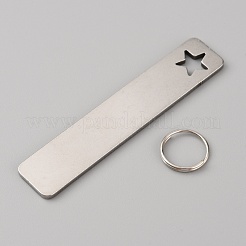 304 Stainless Steel Keychain&nbsp;KEYC-WH0004-35P