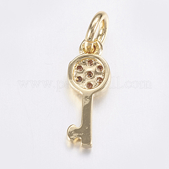 Brass Micro Pave Cubic Zirconia Pendants&nbsp;ZIRC-G125-49G