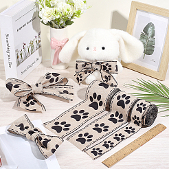 3Rolls 3 Styles Pet Theme Polyester Ribbons&nbsp;SRIB-ME0001-26
