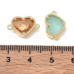 Brass & Glass Connector Charms&nbsp;GL-CBAD1D8-03G
