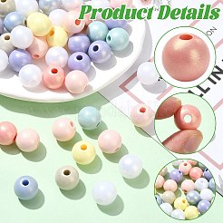 100Pcs Spray Painted Resin Beads&nbsp;RESI-CJ0005-04