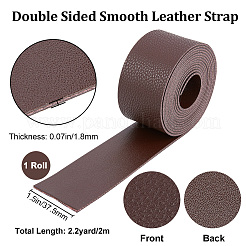 2M Flat Single Face Lychee Pattern Imitation Leather Band&nbsp;LC-WH0010-02B-02