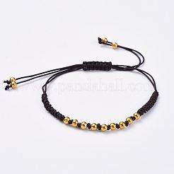 Adjustable Braided Bead Bracelets and Rings Jewelry Sets&nbsp;SJEW-JS01033-01