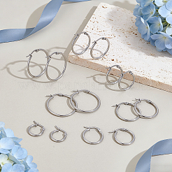 304 Stainless Steel Hypoallerg Hoop Earrings&nbsp;EJEW-UN0005-39A