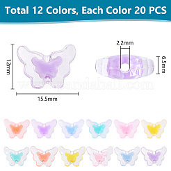 240Pcs Transparent Acrylic Beads&nbsp;MACR-PH0001-74