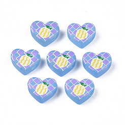 Transparent Printed Acrylic Beads&nbsp;MACR-S373-124-H01