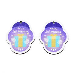 Single-Sided Printed Wood Big Pendants&nbsp;WOOD-N005-95