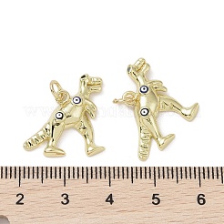 Real 18K Gold Plated Brass Micro Pave Cubic Zirconia Pendants&nbsp;KK-L209-063G-02