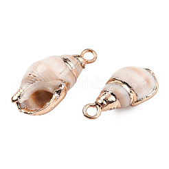 Electroplate Spiral Shell Pendants&nbsp;SSHEL-T006-13