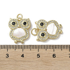 Brass Micro Pave Cubic Zirconia Pendants&nbsp;KK-G485-25C-G