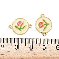 Brass Colorful Enamel Connector Charms&nbsp;KK-C110-10G