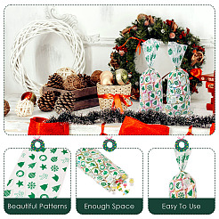 50Pcs Rectangle Christmas Themed Clear Plastic Cookies Storage Bags&nbsp;XMAS-TA0001-01