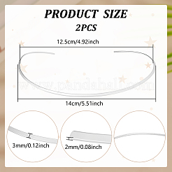 2Pcs 201 Stainless Steel Choker Necklace Making&nbsp;NJEW-UN0001-72