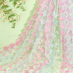 1 Yard Butterfly Polyester Embroidery Mesh Fabric&nbsp;DIY-PH0029-05