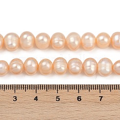 Natural Cultured Freshwater Pearl Beads Strands&nbsp;PEAR-I007-07X-06B