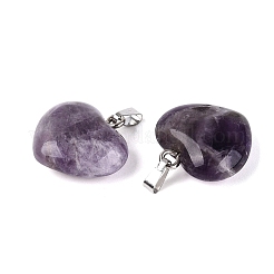 Natural Banded Amethyst Pendants&nbsp;G-N362-05P-04