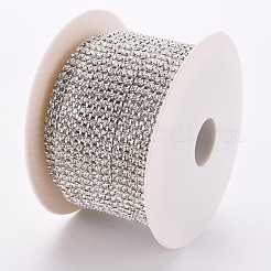 Electroplate Brass Rhinestone Strass Chains&nbsp;CD-TAC0005-01S