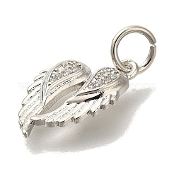 Brass Micro Pave Cubic Zirconia Pendants&nbsp;KK-Q001-06P