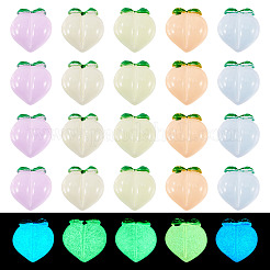 50Pcs 5 Colors Luminous Translucent Resin Decoden Cabochons&nbsp;RESI-TA0004-34