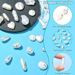 22Pcs 11 Styles ABS Plastic Imitation Baroque Pearl Beads&nbsp;FIND-CJ0005-37