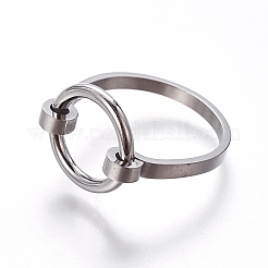 304 Stainless Steel Finger Rings&nbsp;RJEW-E158-08P-19mm