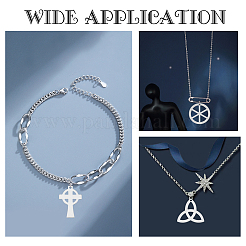 80Pcs 4 Style 201 Stainless Steel Pendants&nbsp;STAS-DC0006-40
