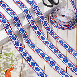 10M Ethnic style Embroidery Polyester Ribbons&nbsp;OCOR-GF0002-37