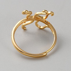 Brass Adjustable Ring Findings&nbsp;FIND-WH0148-079A-G